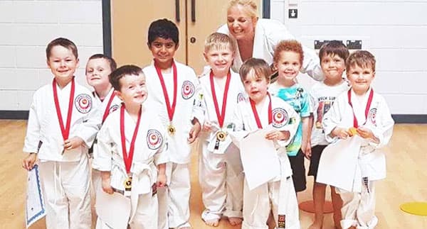 Infants enjoying Kids Karate Classes in Cardiff