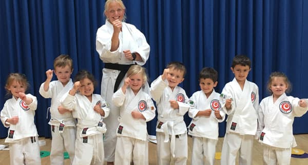 Small children enjoying Kids Karate Classes in Cardiff